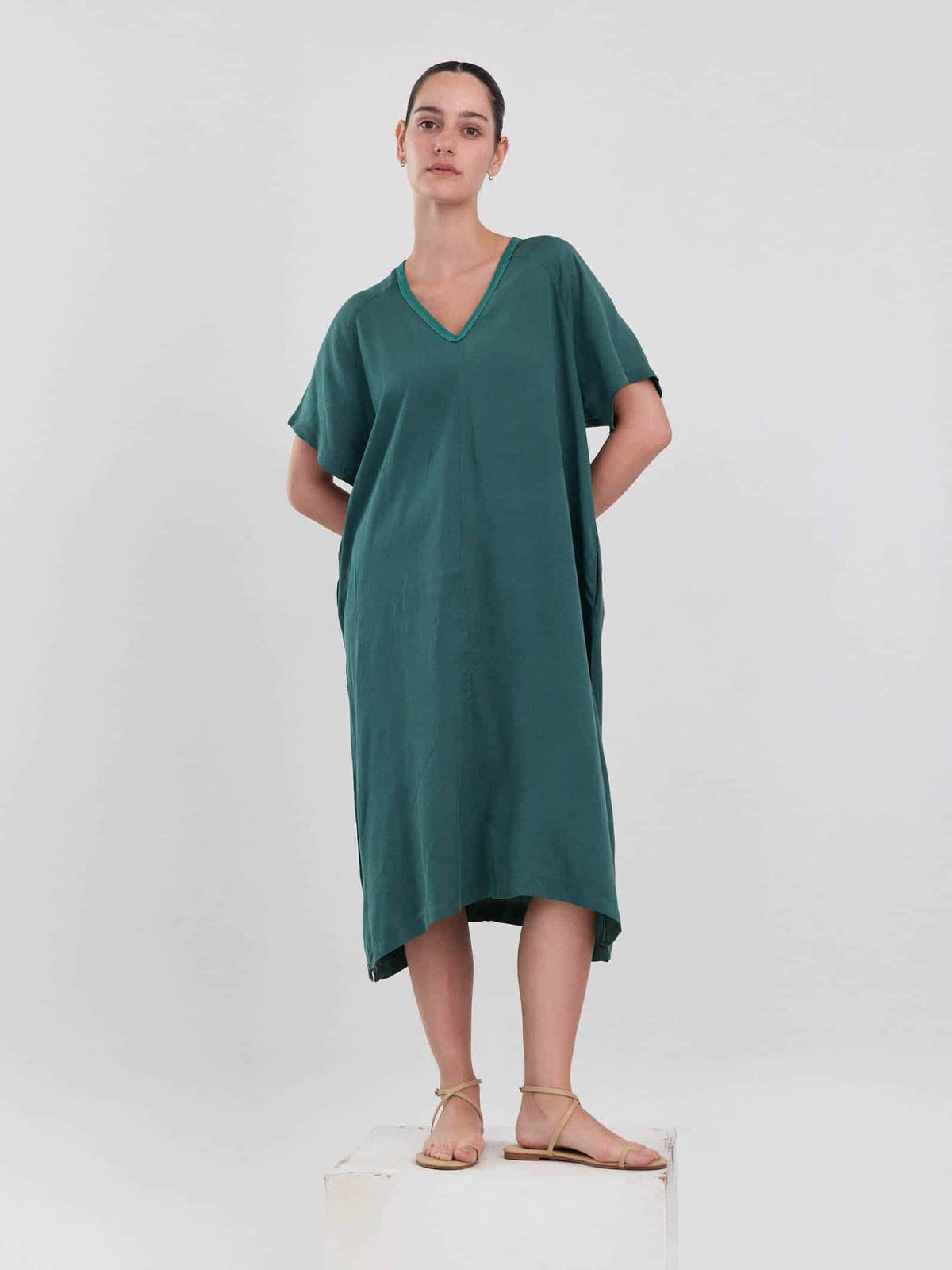 שמלת פלואו-ירוק בקבוק image 1