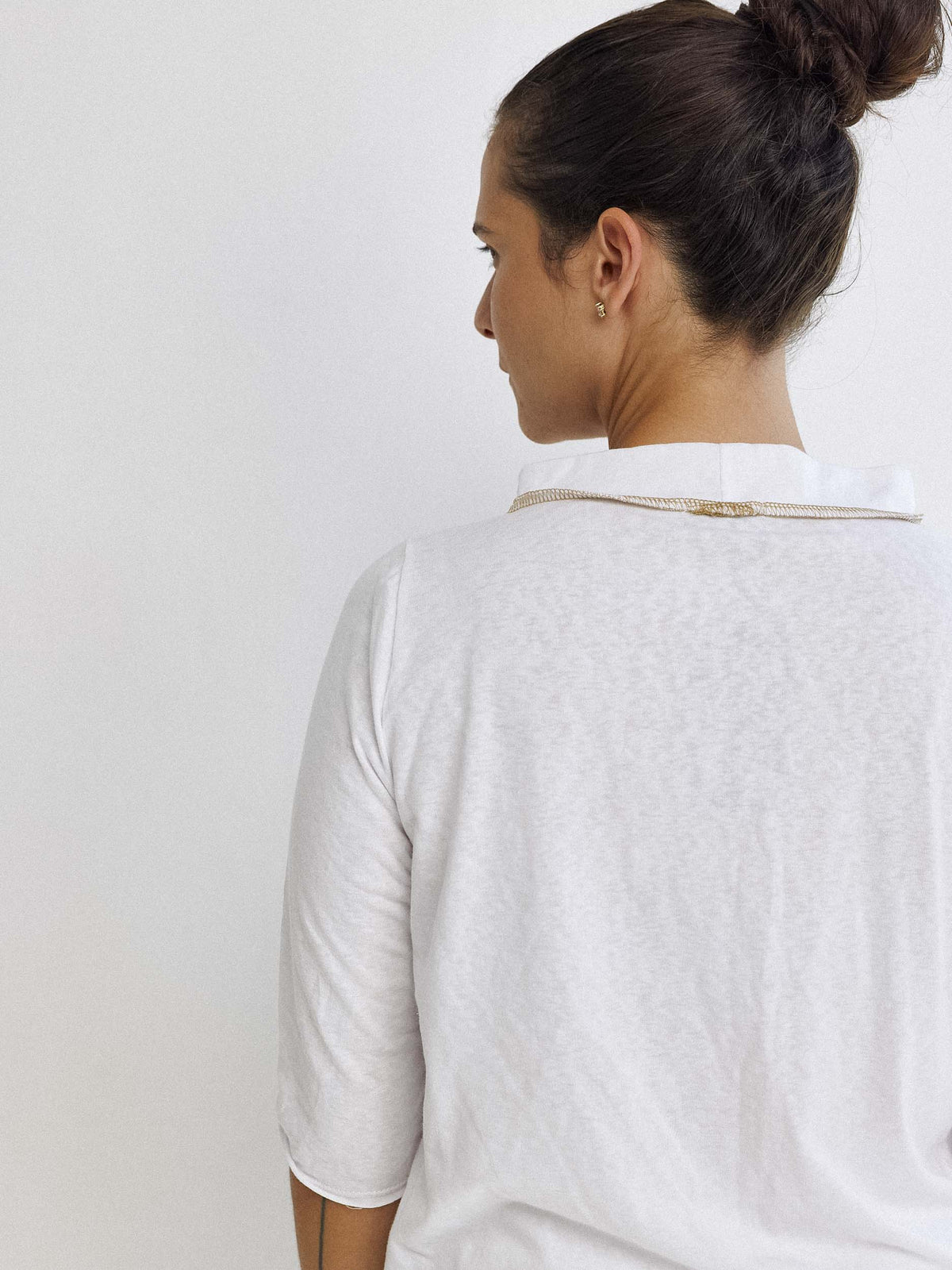 קונפטי-חולצת כותנה לבנה image 5