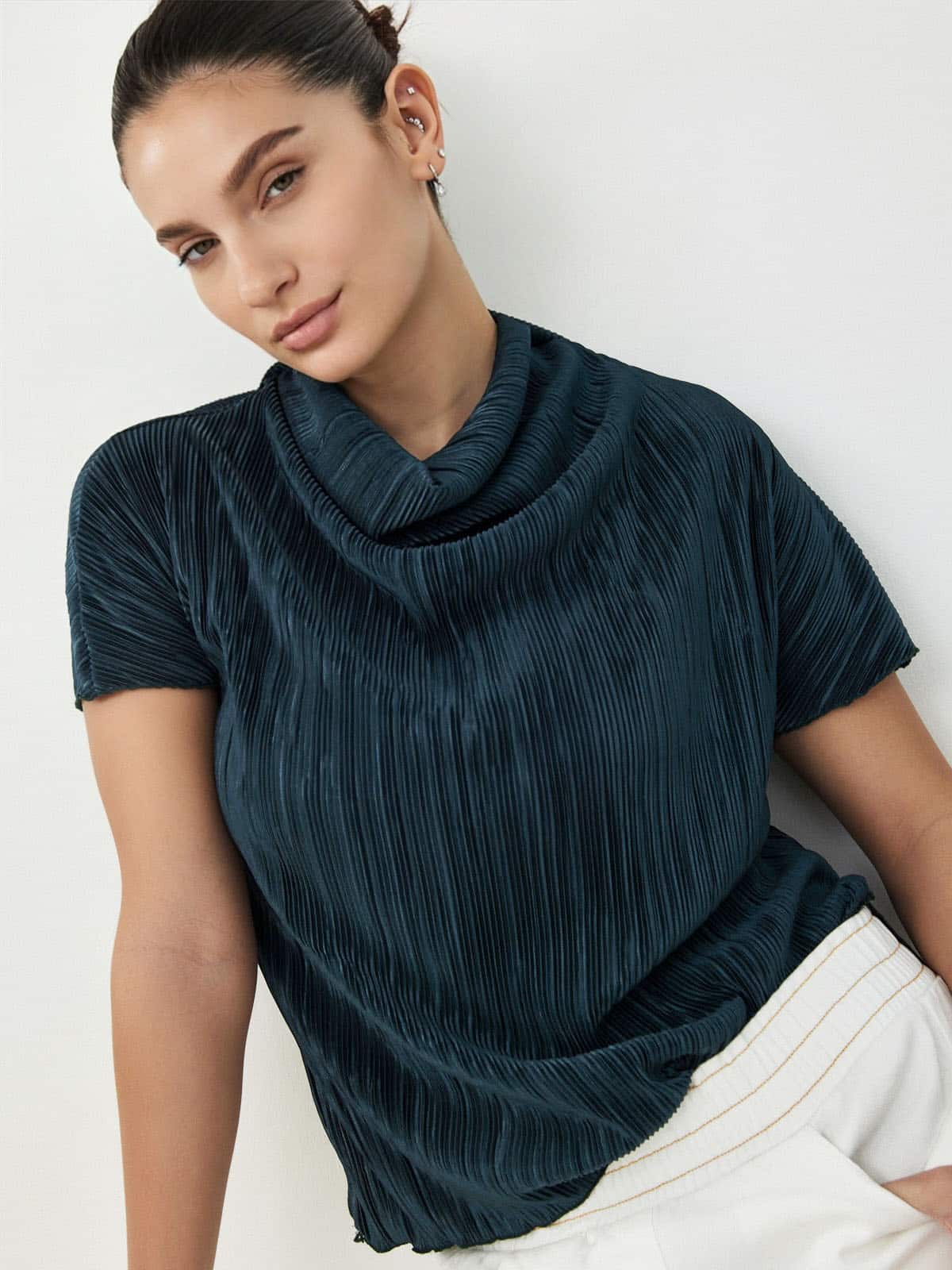 טי פליסה מנטה כהה image 2