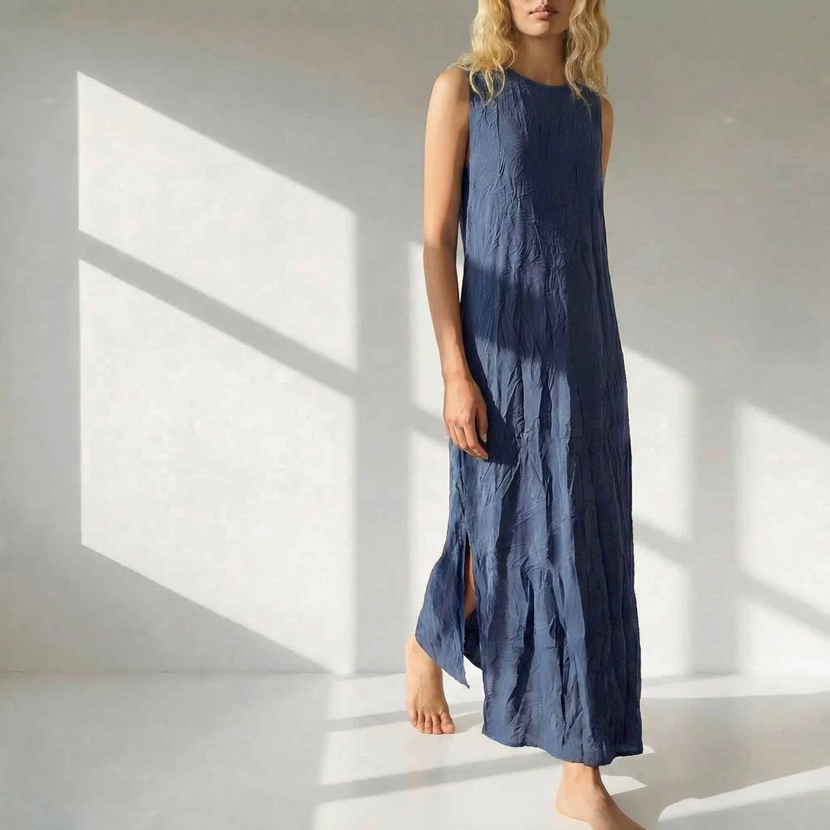 שמלת מקסי כחול ים image 0