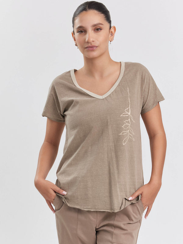 חולצת לאסו-מוקה מעושן image 0