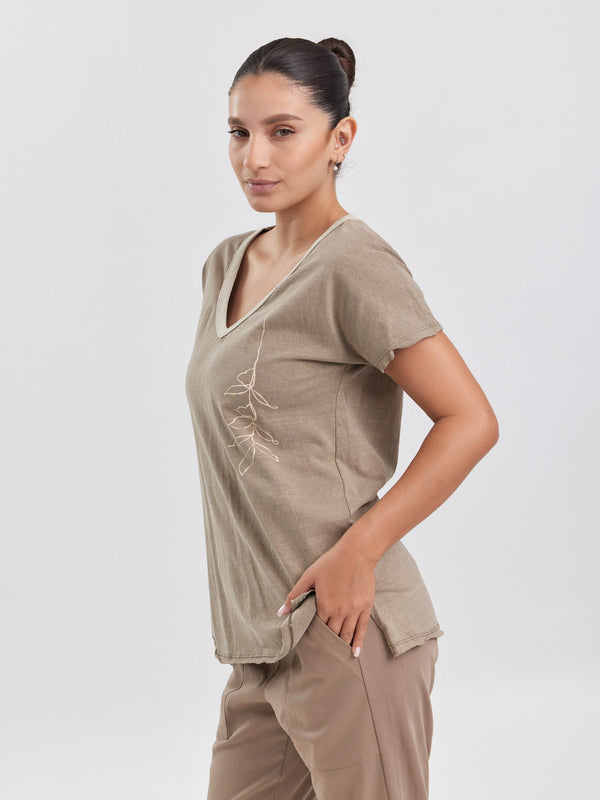 חולצת לאסו-מוקה מעושן image 3