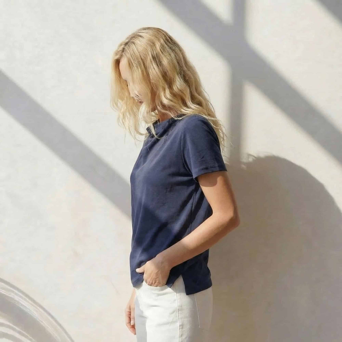 טי דרפה כחול ים image 1