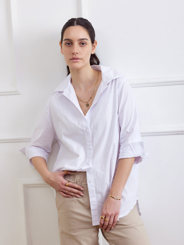 חולצת כפתורים לבנה-לאסט image 0