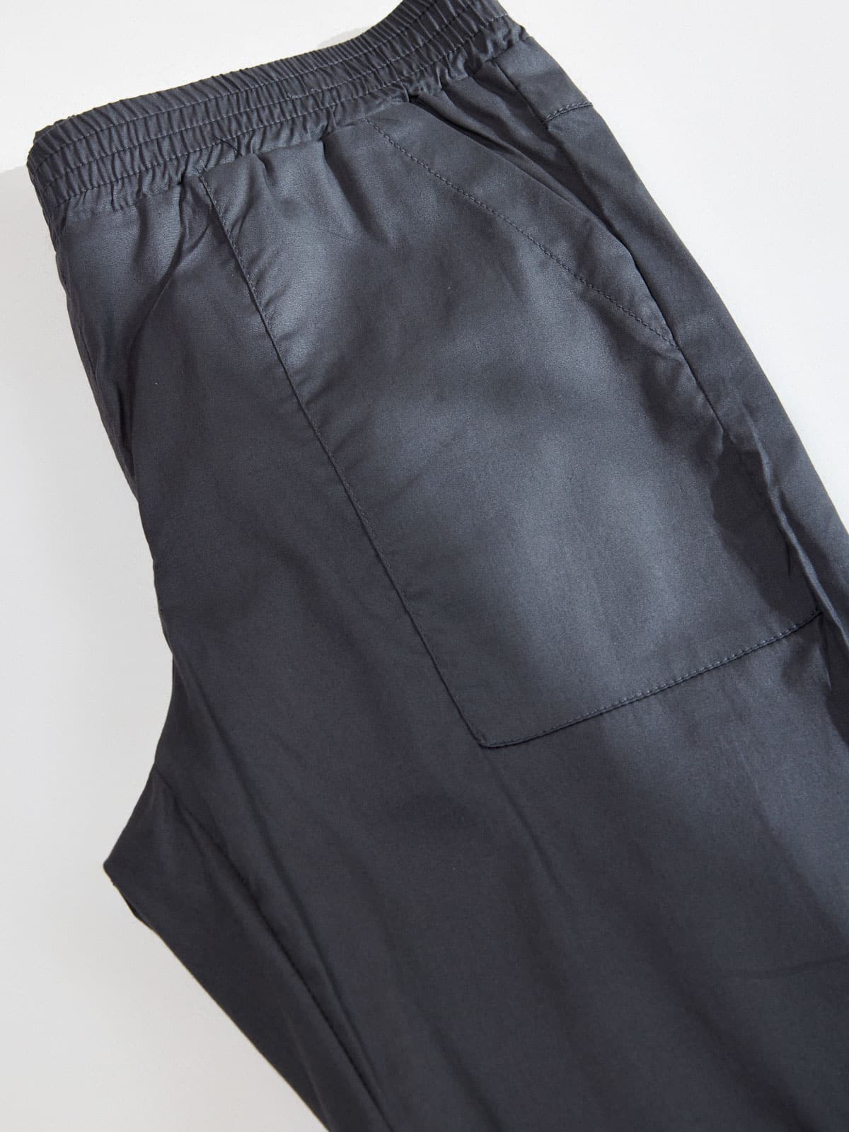 מכנסי כותנה גזרה ישרה-אפור בטון image 1