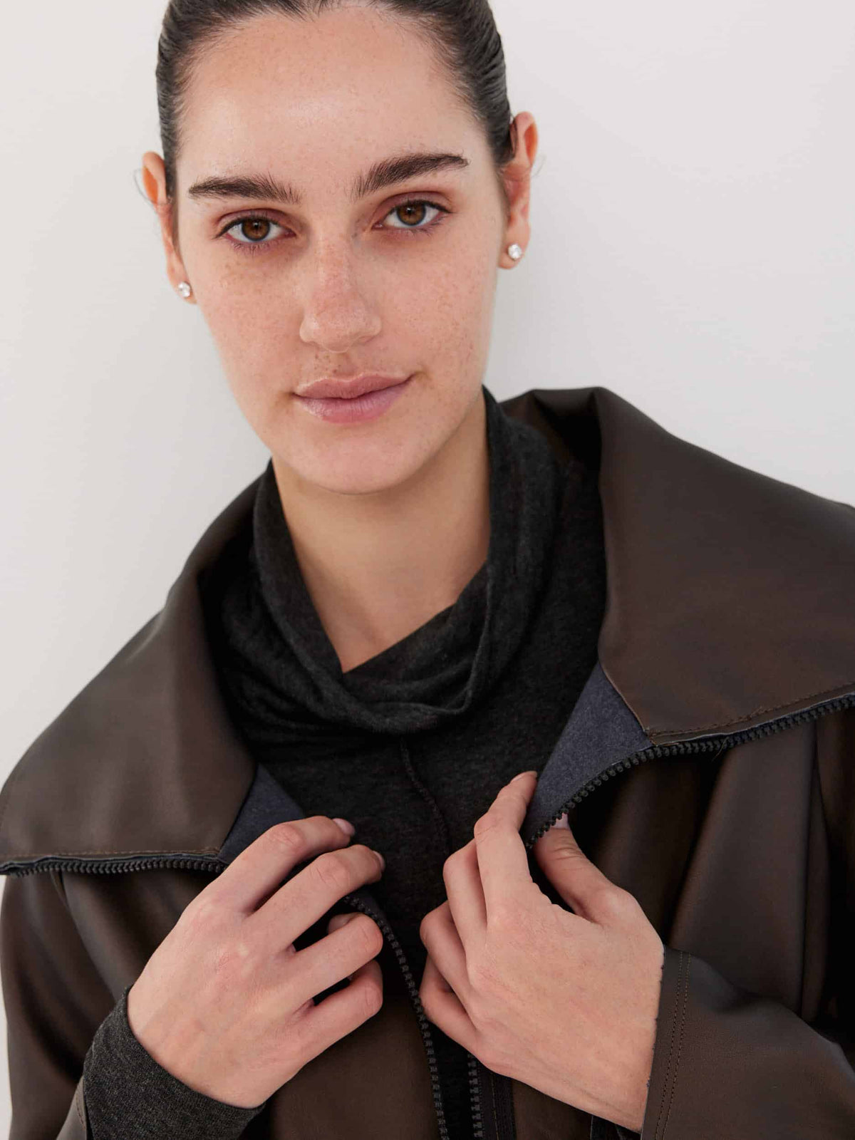 ז'קט חום שוקולד image 3