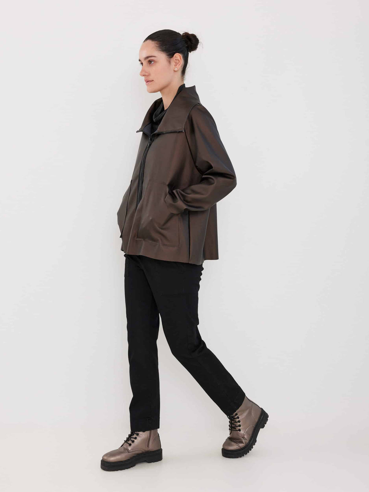 ז'קט חום שוקולד image 1