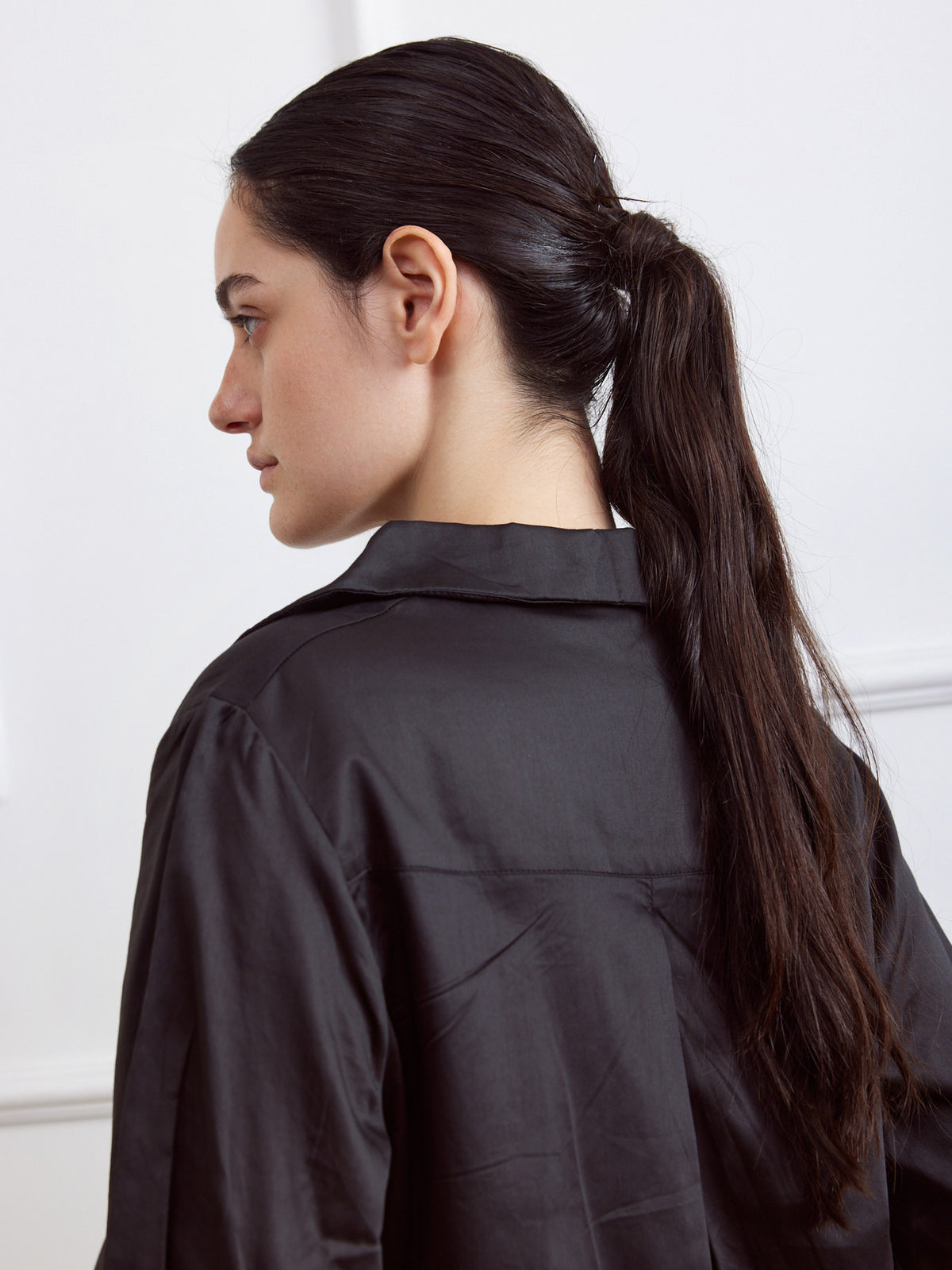 חולצת כפתורים שחורה-לאסט image 3