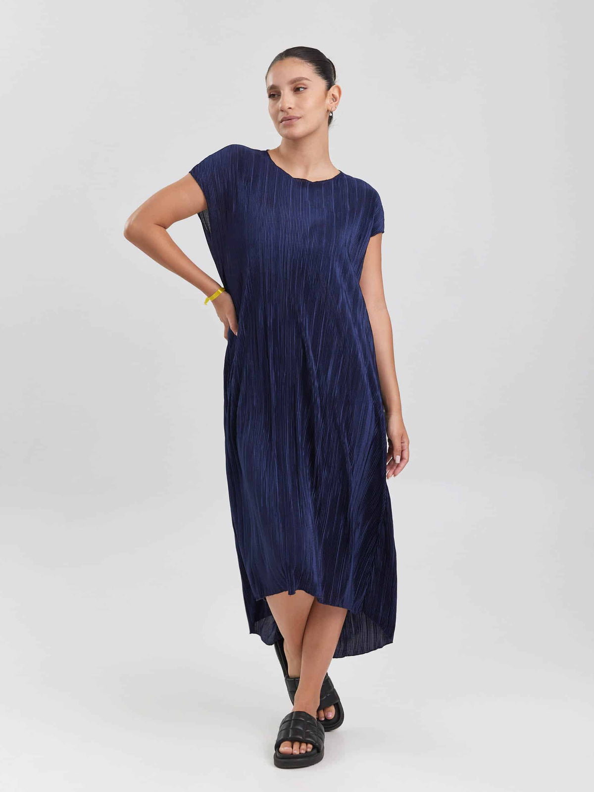 שמלת פליסה נייבי image 2