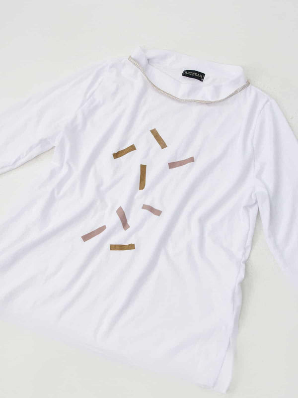 קונפטי-חולצת כותנה לבנה image 0