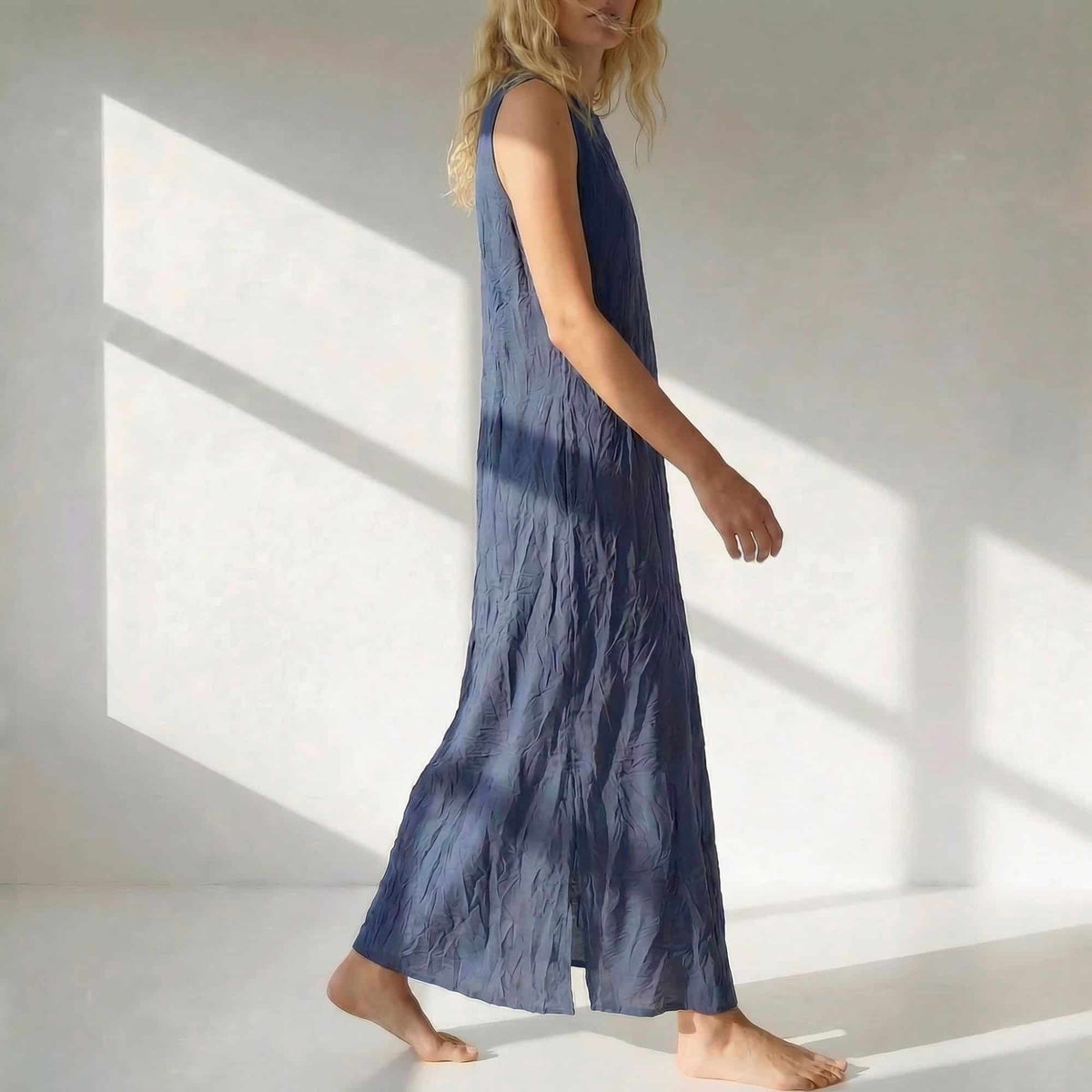 שמלת מקסי כחול ים image 3