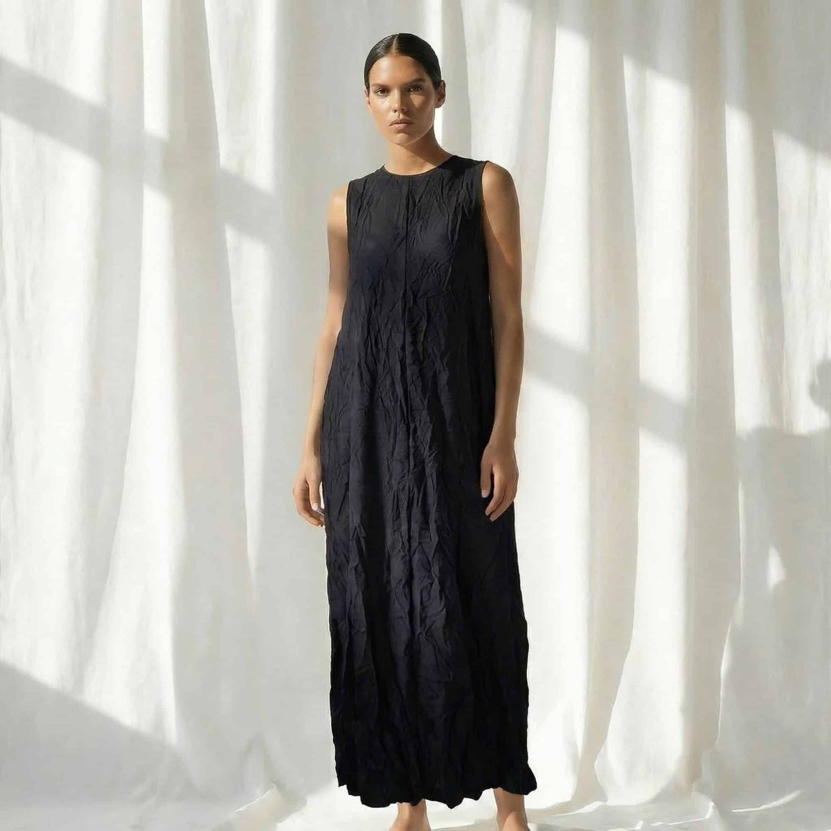 שמלת מקסי שחורה image 0