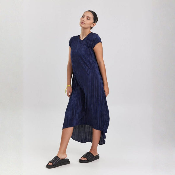 שמלת פליסה נייבי