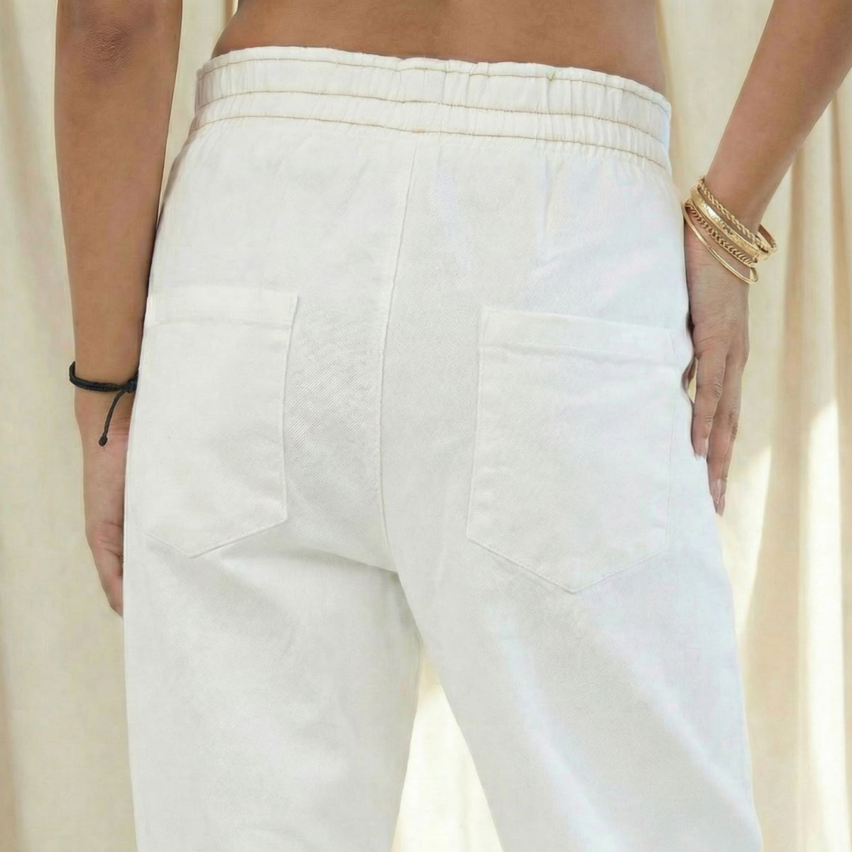 wide leg-ג'ינס לבן