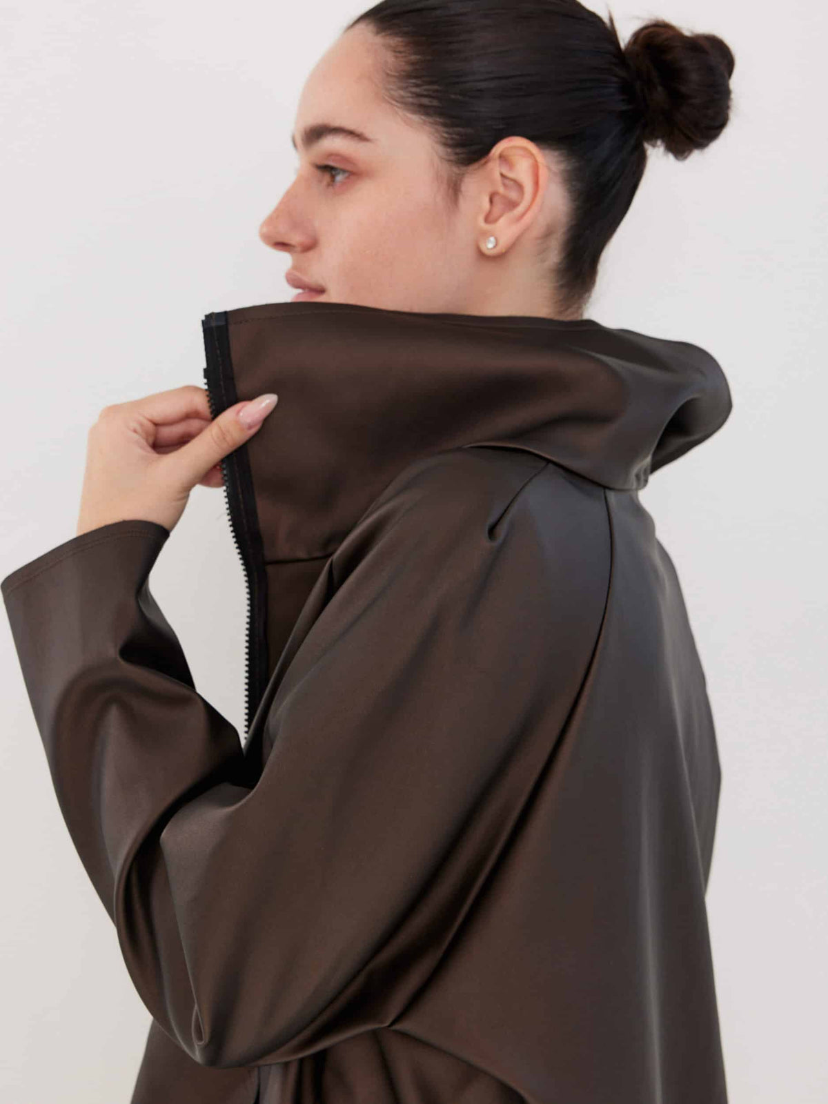 ז'קט חום שוקולד image 5