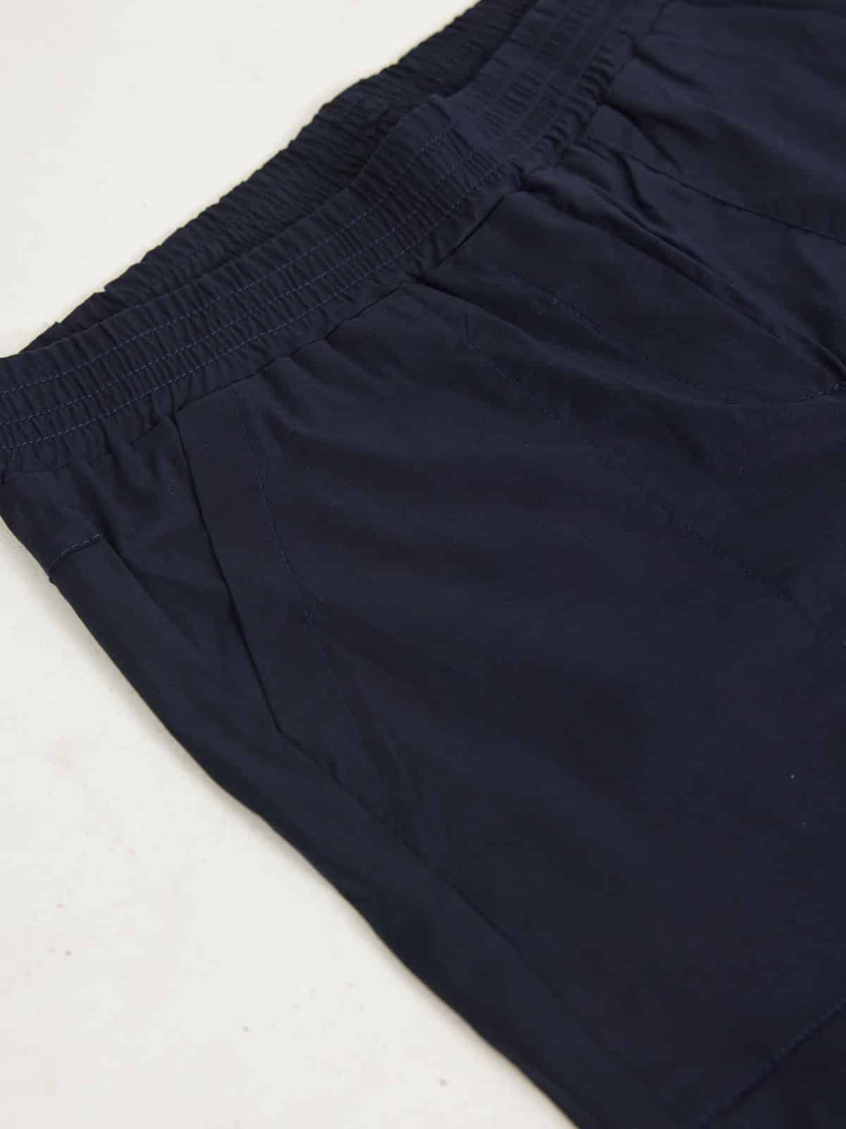 מכנסי כותנה גזרה ישרה-נייבי image 4