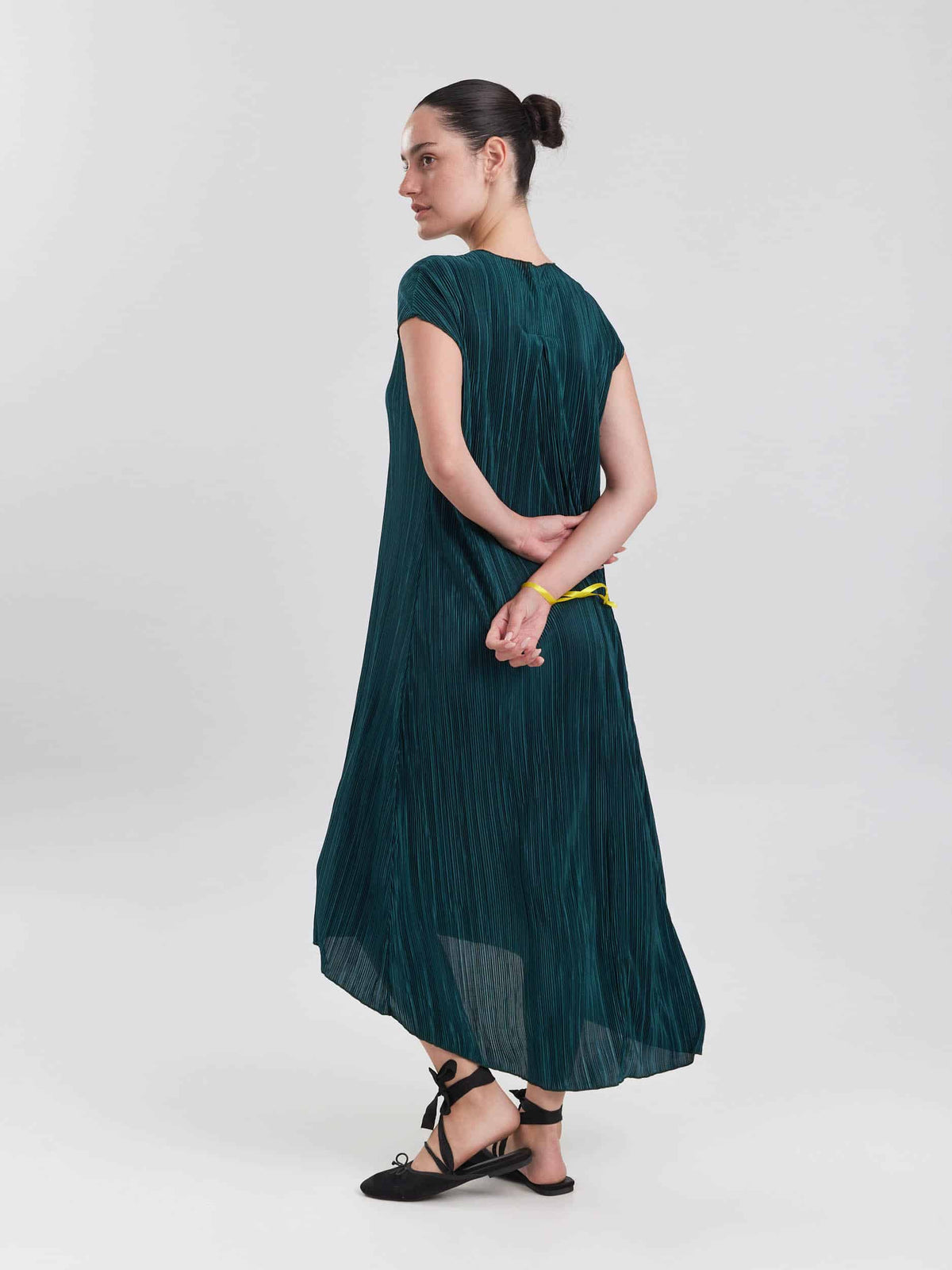 שמלת פליסה ירוק אמרלד image 4