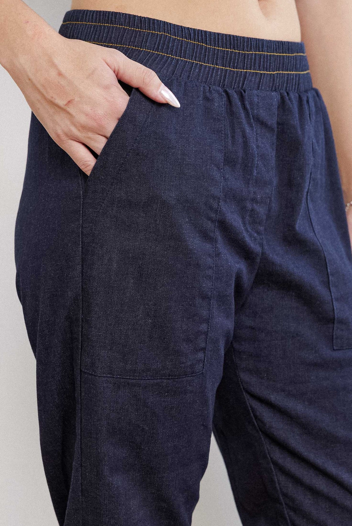 ג'ינס נייבי גזרה ישרה כותנה image 2