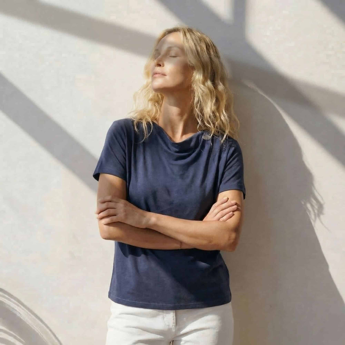 טי דרפה כחול ים image 2