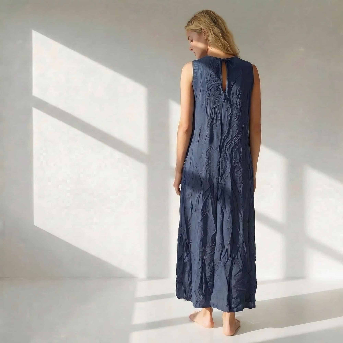 שמלת מקסי כחול ים image 2