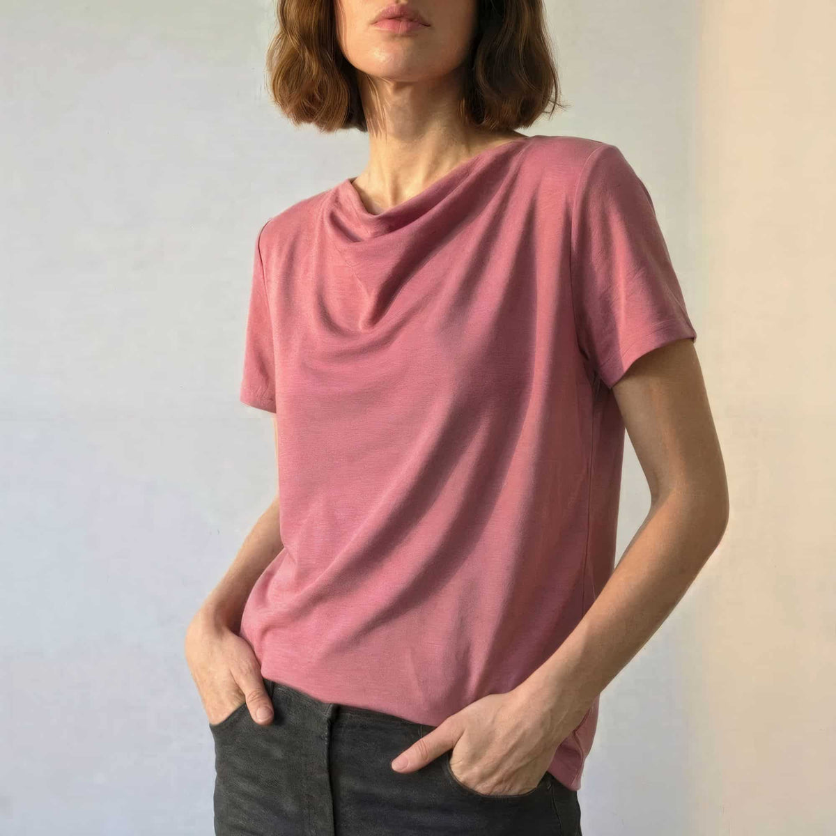 טי דרפה ורוד רוז image 0