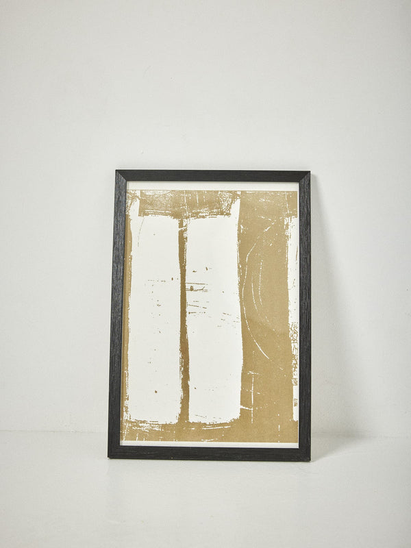 תמונה אבסטרקט  זהב מסגרת שחורה image 0