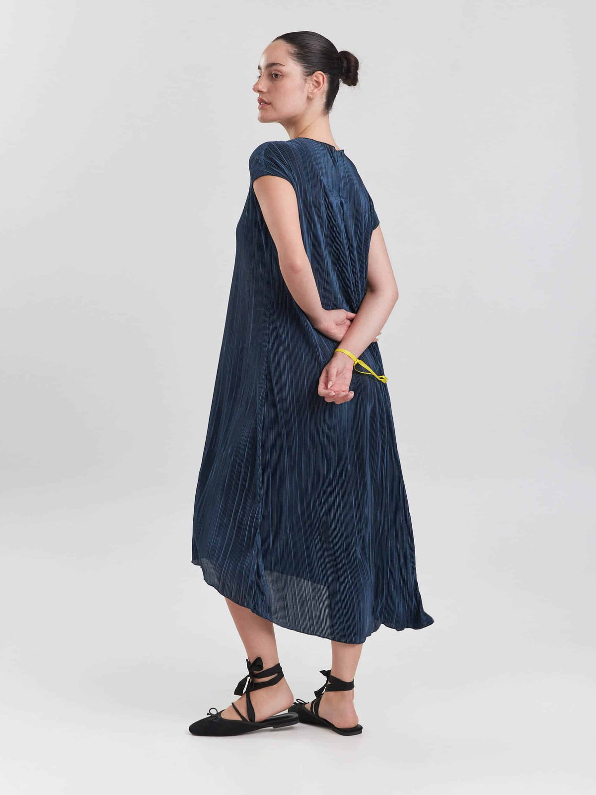 שמלת פליסה כחול אוקיינוס image 4