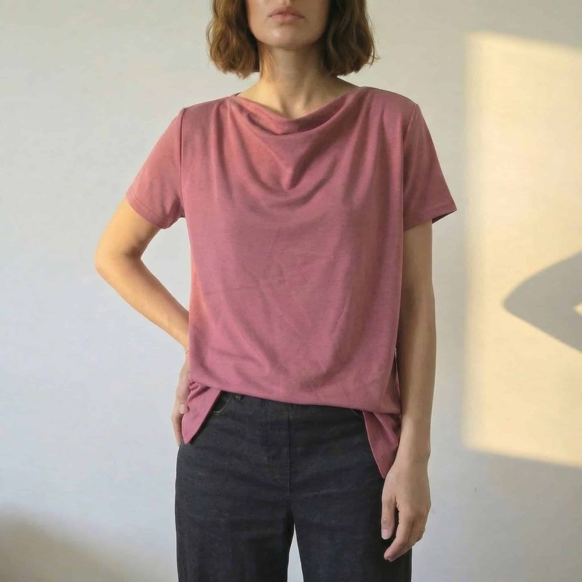 טי דרפה ורוד רוז image 1