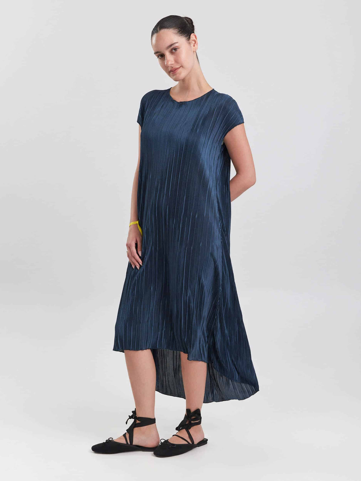 שמלת פליסה כחול אוקיינוס image 2