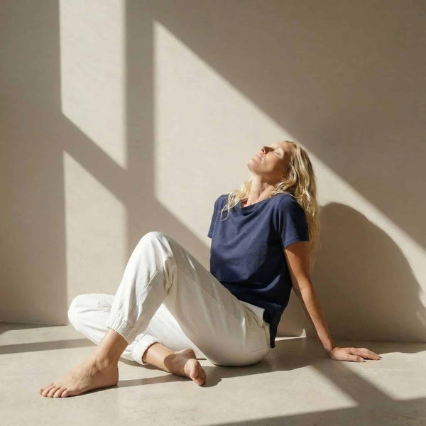 טי דרפה כחול ים image 0