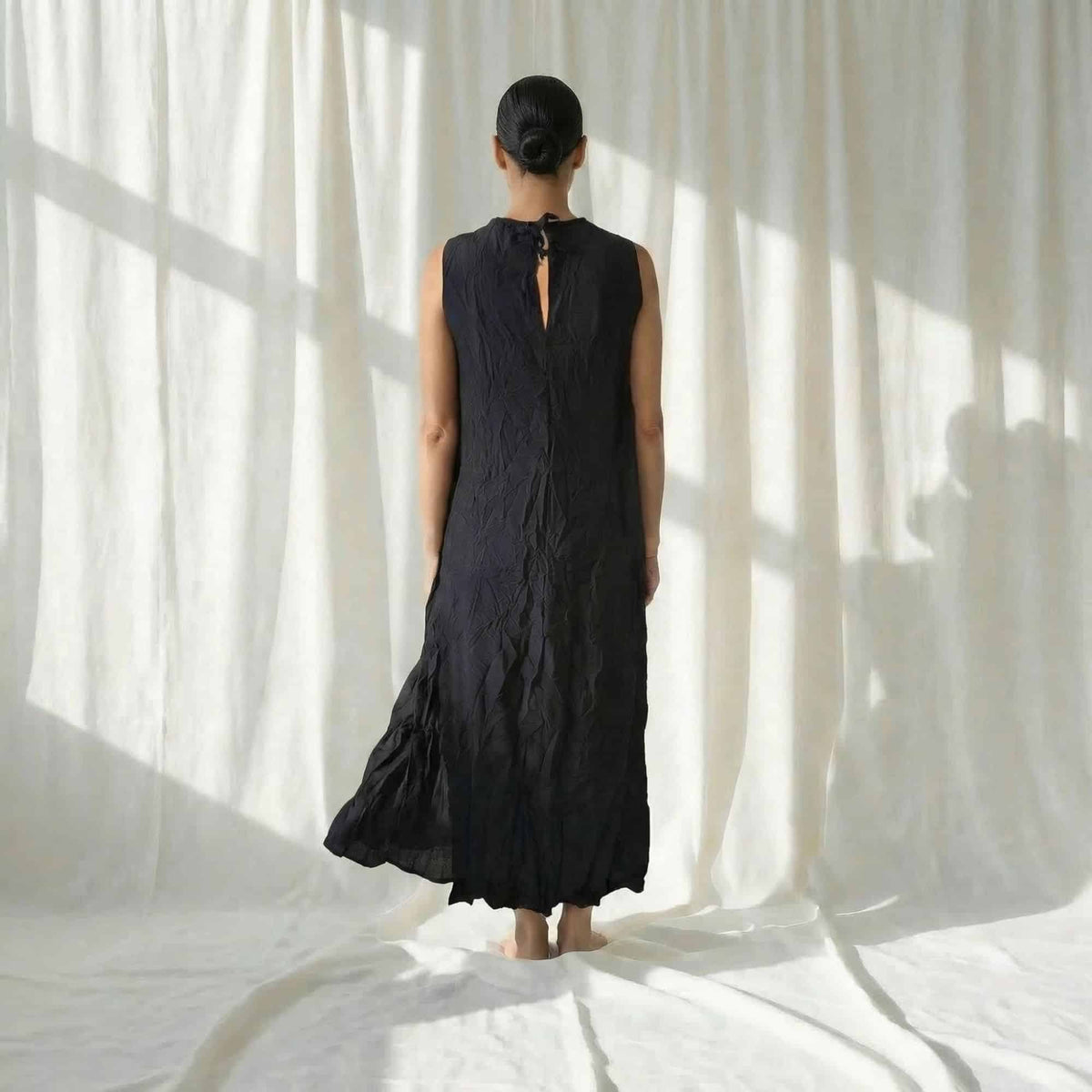 שמלת מקסי שחורה image 2