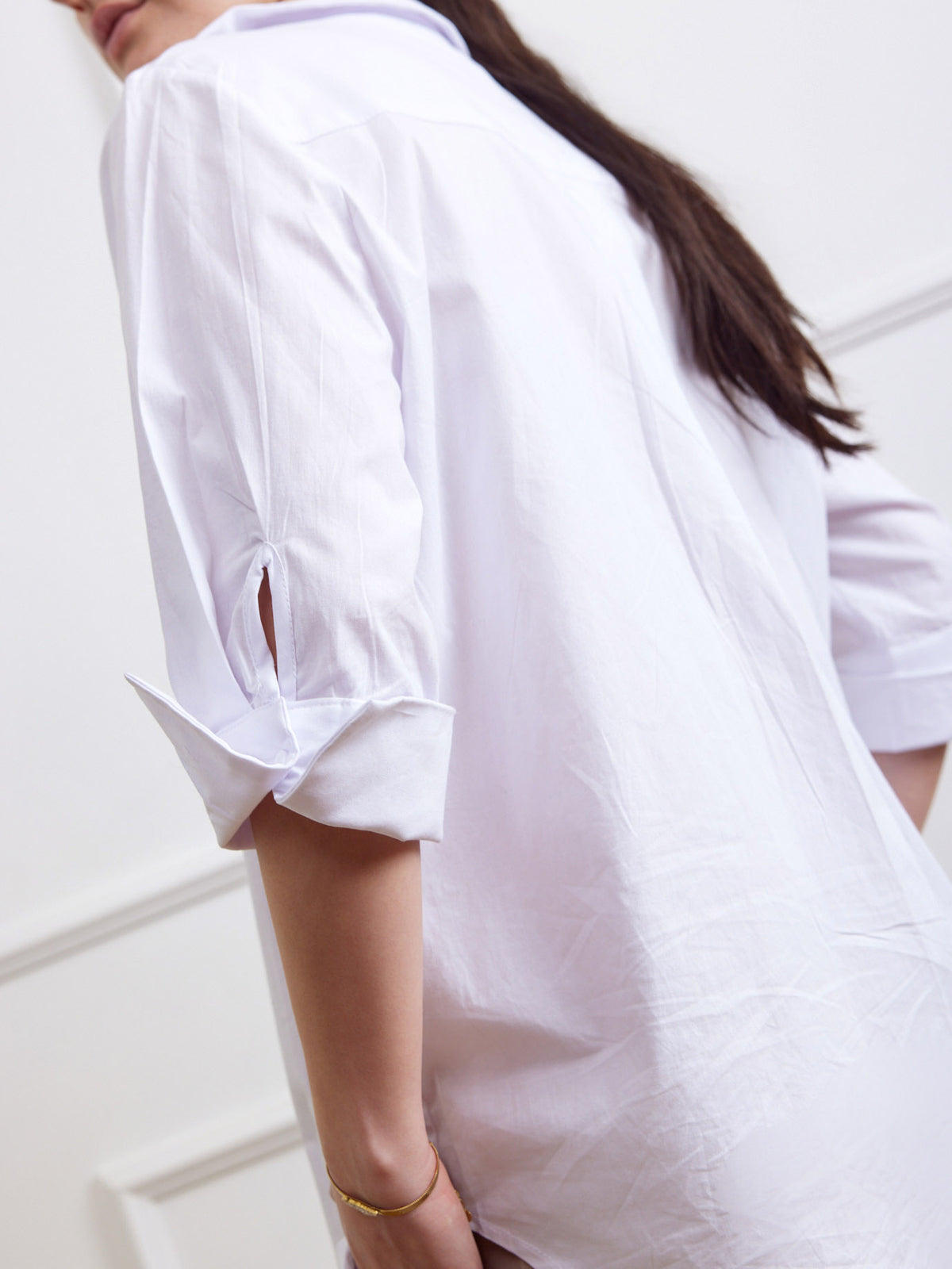 חולצת כפתורים לבנה-לאסט image 4