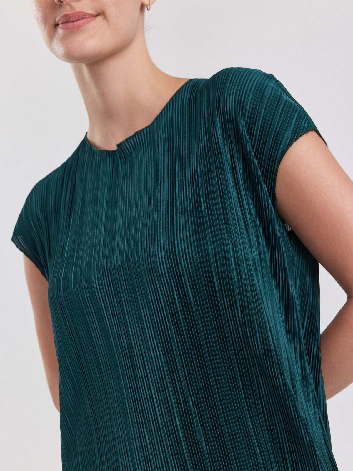 שמלת פליסה ירוק אמרלד image 3