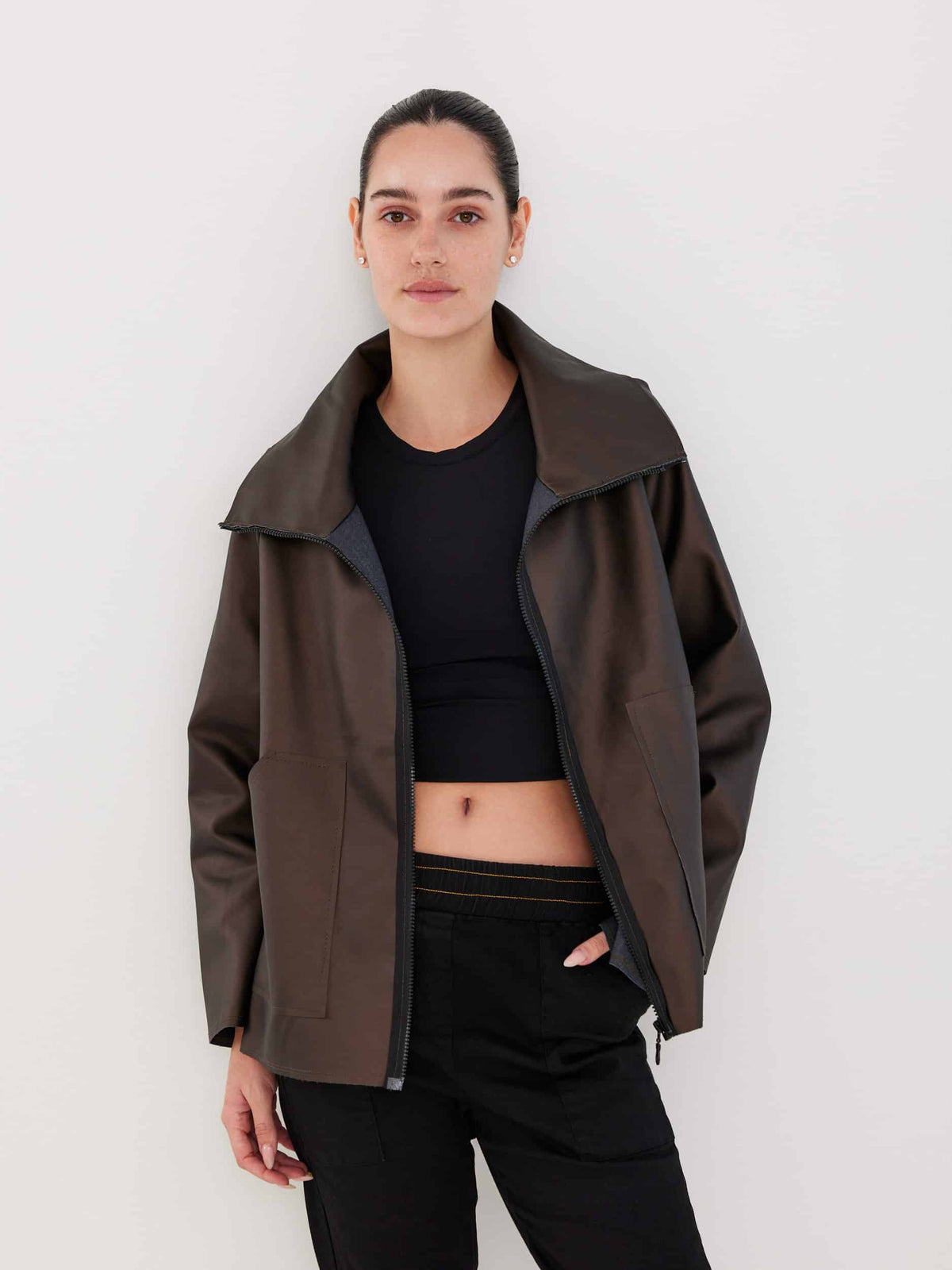 ז'קט חום שוקולד image 6