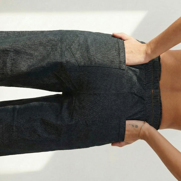 wide דנים ווש שחור