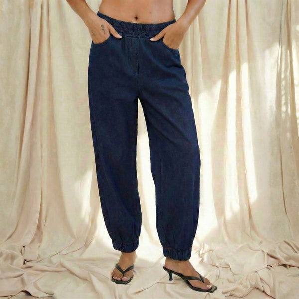 wide leg-ג'ינס כחול