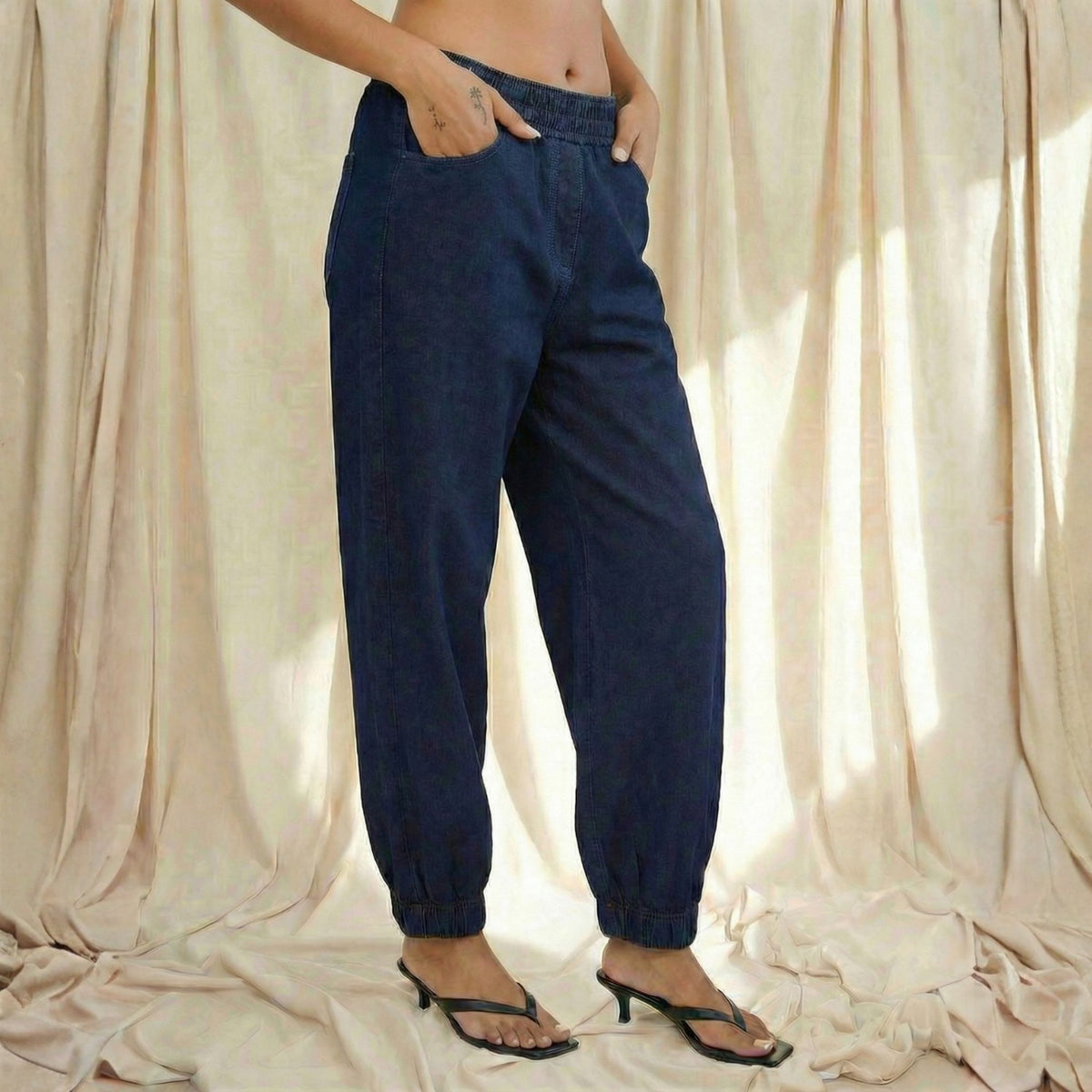 wide leg-ג'ינס כחול